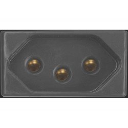 TOMADA 2P + T H35 TERMOPLASTICO C COMP MET 20A 250V SISTEMA MODULAR GRAFITE TRAMONTINA