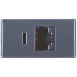 TOMADA PARA TELEFONE RJ11 TERMOPL COMPONEN METALICOS SISTEMA MODULAR GRAFITE TRAMONTINA