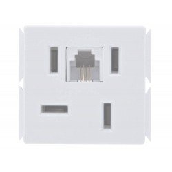 TOMAD PARA TELEFONE 4P+RJ11 TERMOPL C COMPONEN.METALICOS SISTEMA MODULAR BRANCO TRAMONTINA