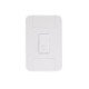 KIT 10 UNI CONJUNTO PLACA 4X2 + 1 PULSADOR CAMPAINHA EM TERMOPLASTICO LINHA TABLET BRANCO TRAMONTINA