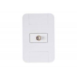 KIT 10 UNI CONJUNTO PLACA 4X2 + 1 TOMADA TV SAT EM TERMOPLASTICOLINHA TABLET BRANCO TRAMONTINA