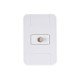 KIT 10 UNI CONJUNTO PLACA 4X2 + 1 TOMADA TV SAT EM TERMOPLASTICOLINHA TABLET BRANCO TRAMONTINA