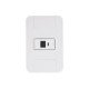KIT 10 UNI CONJUNTO PLACA 4X2 + 1 TOMADA PARA TELEFONE RJ11 TERMOPL LINHA TABLET BRANCO TRAMONTINA