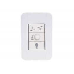 CONJUNTO PLACA 4X2 + VARIADOR DE VENTILADOR EM TERMOPLASTICO LINHA TABLET BRANCO TRAMONTINA 220V