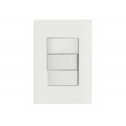 KIT 10 UNI CONJUNTO PLACA 4X2 + 1 INTERRUPTOR PARALELO TERMOPL 10A 250V LINHA GIZ BRANCO TRAMONTINA