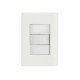 KIT 10 UNI CONJUNTO PLACA 4X2 + 1 INTERRUPTOR SIMPLES TERMOPL 10A 250V LINHA GIZ BRANCO TRAMONTINA