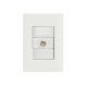 KIT 3 UNI CONJUNTO PLACA 4X2 + 1 TOMADA TV SAT EM TERMOPLASTICO LINHA GIZ BRANCO TRAMONTINA