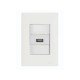 KIT 3 UNI CONJUNTO PLACA 4X2 + 1 TOMADA USB 1,5A EM TERMOPLASTICO LINHA GIZ BRANCO TRAMONTINA BIVOLT