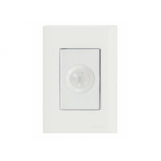 CONJUNTO PLACA 4X2 + SENSOR COM FOTOCELULA EM TERMOPLASTICO LINHA GIZ BRANCO TRAMONTINA BIVOLT