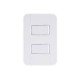 CJ PLACA 4X2 + 2 INTERRUPTOR SIMPLES TERMOPL 10A 250V LINHA TABLET BRANCO TRAMONTINA