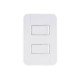 CJ PLACA 4X2 + 2 INTERRUPTOR PARALELO TERMOPL 10A 250V LINHA TABLET BRANCO TRAMONTINA