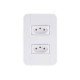 KIT 10 UNI CONJUNTO PLACA 4X2 + 2 TOMADA 2P + T TERMOPL 20A 250V LINHA TABLET BRANCO TRAMONTINA