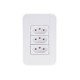 KIT 10 UNI CONJUNTO PLACA 4X2 + 3 TOMADA 2P + T TERMOPL 10A 250V LINHA TABLET BRANCO TRAMONTINA