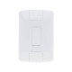 KIT 12 UNI CONJUNTO PLACA 4X2 + 1 INTERRUPTOR SIMPLES TERMOPL 6A 250V LINHA ARIA BRANCO TRAMONTINA