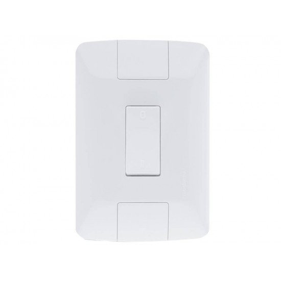 CJ PLACA 4X2 + 1 INTER BIPOLAR SIMPLES TERMOPL 10A 250V LINHA ARIA BRANCO TRAMONTINA