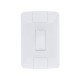KIT 3 UNI CONJUNTO PLACA 4X2 + 1 PULSADOR CAMPAINHA TERMOPL 6A 250V LINHA ARIA BRANCO TRAMONTINA