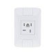KIT 6 UNI CONJUNTO PLACA 4X2 + 1 TOMADA PARA TELEFONE 4P+RJ11 TERMOPL LINHA ARIA BRANCO TRAMONTINA