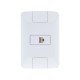KIT 6 UNI CONJUNTO PLACA 4X2 + 1 TOMADA PARA TELEFONE RJ11 TERMOPL LINHA ARIA BRANCO TRAMONTINA