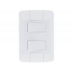 CJ PLACA 4X2 +1 INTER SIMPLES 6A+1INTER PARALELO TERMOPL 10A 250V ARIA BRANCO TRAMONTINA