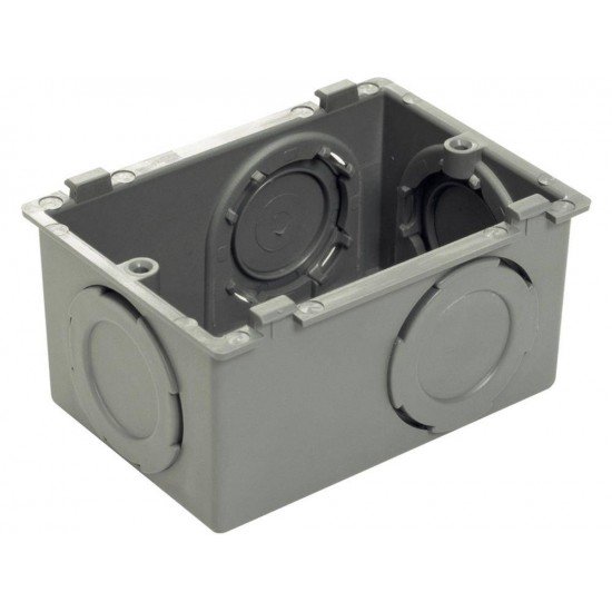 CAIXA MULTIPLA L EM TERMOPLASTICO CINZA ESCURO LINHA PLASTIBOX TRAMONTINA