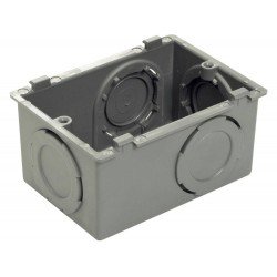 CAIXA MULTIPLA L EM TERMOPLASTICO CINZA ESCURO LINHA PLASTIBOX TRAMONTINA