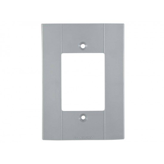 TAMPA 4X2 3 POSTOS JUNTOS EM TERMOPLASTICO CINZA ESCURO LINHA PLASTIBOX TRAMONTINA