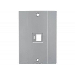 KIT 12 UNI TAMPA 4X2 1 POSTO RJ EM TERMOPLASTICO CINZA ESCURO LINHA PLASTIBOX TRAMONTINA