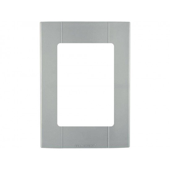 TAMPA 4X2 3 POSTOS JUNTOS EM TERMOPLASTICO CINZA ESCURO LINHA PLASTIBOX TRAMONTINA