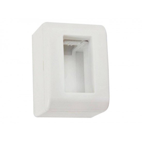 KIT 10 UNI CAIXA + TAMPA 1 POSTO EM TERMOPLASTICO LINHA LIZFLEX BRANCO TRAMONTINA