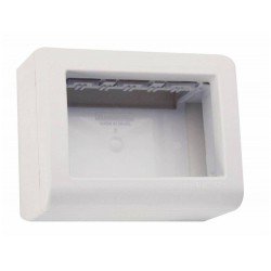 CAIXA + TAMPA 3 POSTOS EM TERMOPLASTICO LINHA LIZFLEX BRANCO TRAMONTINA