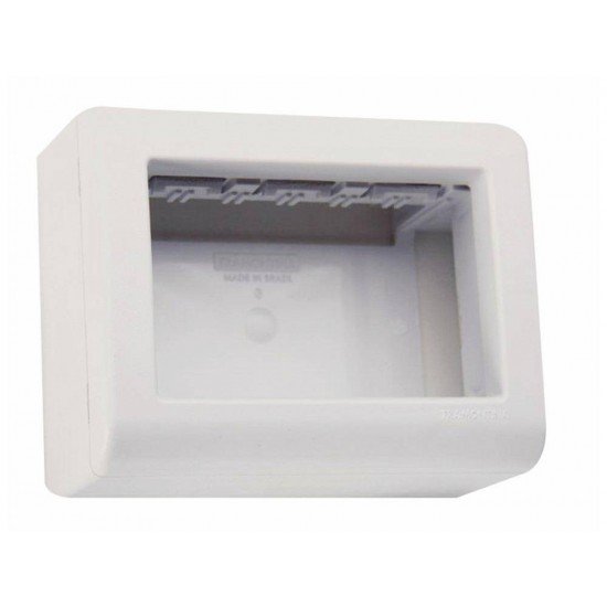 KIT 10 UNI CAIXA + TAMPA 3 POSTOS EM TERMOPLASTICO LINHA LIZFLEX BRANCO TRAMONTINA