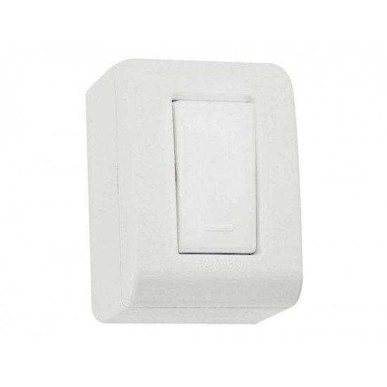 KIT 10 UNI CJ CX+TAMPA + 1 INTERRUPTOR SIMPLES TERMOPL 10A 250V LINHA LIZFLEX BRANCO TRAMONTINA