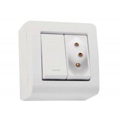 CJ CX+TAMPA + 1 INTER SIM + 1 TOMADA 2P + T TERMOPL 20A 250V LIZFLEX BRANCO TRAMONTINA