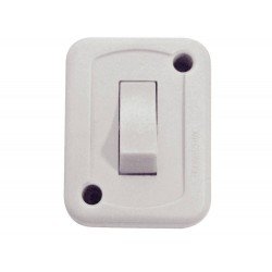 CAIXA DE SOBREPOR EM TERMOPL+INTER SIMPLES COMPONENTES METAL.10A 250V BRANCO TRAMONTINA