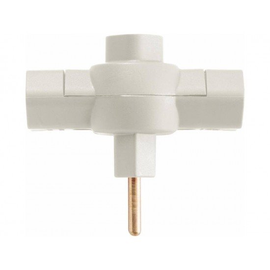 PLUGUE T 2P EM TERMOPLASTICO COM COMPONENTES METALICOS 10A 250V CINZA TRAMONTINA