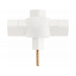 KIT 20 UNI PLUGUE T 2P EM TERMOPLASTICO COM COMPONENTES METALICOS 10A 250V BRANCO TRAMONTINA