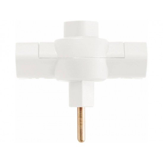 PLUGUE T 2P EM TERMOPLASTICO COM COMPONENTES METALICOS 10A 250V BRANCO TRAMONTINA