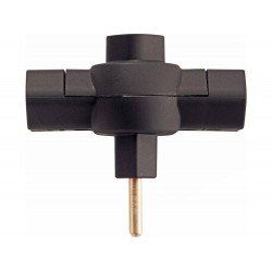 KIT 20 UNI PLUGUE T 2P EM TERMOPLASTICO COM COMPONENTES METALICOS 10A 250V PRETO TRAMONTINA