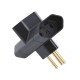 PLUGUE T 2P + T EM TERMOPLASTICO COM COMPONENTES METALICOS 10A 250V PRETO TRAMONTINA
