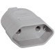 PLUGUE FEMEA 2P EM TERMOPLASTICO COM COMPONENTES METALICOS 10A 250V CINZA TRAMONTINA
