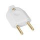 PLUGUE MACHO 2P TERMOPLASTICO C COMPONENTES METALICOS 10A 250V BRANCO TRAMONTINA
