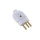 PLUGUE MACHO 2P + T TERMOPLASTICO C COMPONENTES METALICOS 20A 250V BRANCO TRAMONTINA