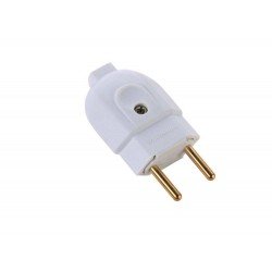 KIT 20 UNI PLUGUE MACHO 2P TERMOPLASTICO C COMPONENTES METALICOS 20A 250V BRANCO TRAMONTINA