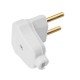 PLUGUE ANGULAR 2P TERMOPLASTICO C COMPONENTES METALICOS 10A 250V BRANCO TRAMONTINA