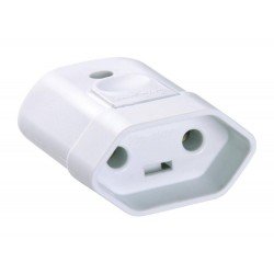 KIT 20 UNI PLUGUE FEMEA 2P TERMOPLASTICO C COMPONENTES METALICOS 20A 250V BRANCO TRAMONTINA