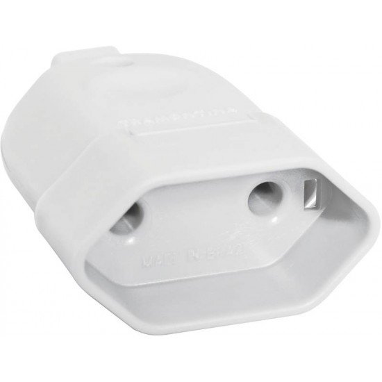 PLUGUE FEMEA 2P 10A 250V~ COR BRANCO TRAMONTINA
