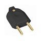 KIT 20 UNI PLUGUE MACHO 2P 10A 250V PRETO PRODUZIDO EM TERMOPL COMPONENTES MET LICOS TRAMONTINA
