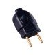 KIT 20 UNI PLUGUE MACHO 2P TERMOPLASTICO C COMPONENTES METALICOS 20A 250V PRETO TRAMONTINA