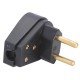 PLUGUE ANGULAR 2P TERMOPLASTICO C COMPONENTES METALICOS 10A 250V PRETO TRAMONTINA