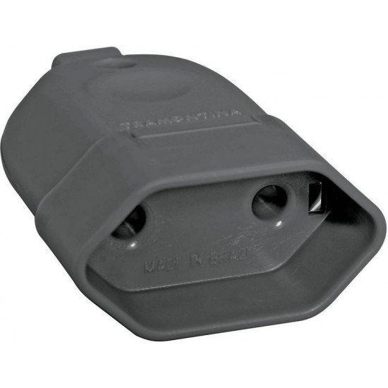 PLUGUE FEMEA 2P 10A 250V~ COR PRETO TRAMONTINA